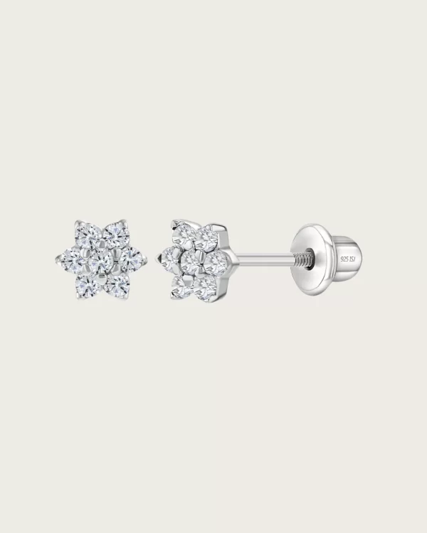 Zircon Flower Stud