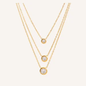 Triple Soilitare Necklace