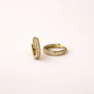 Moissanite Huggies Earrings